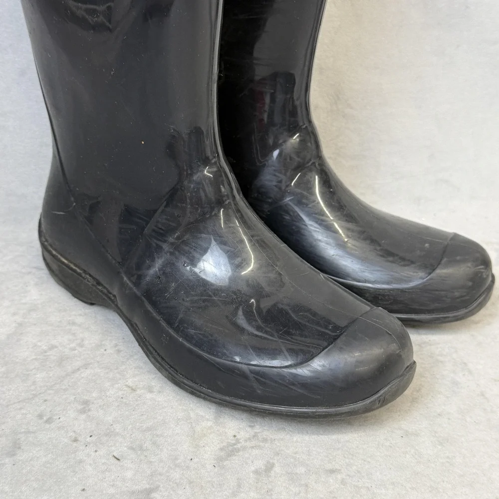 Kamik Boots Mens Size 7 Black Rubber Waterproof Tall Rain Made In‎ Canada